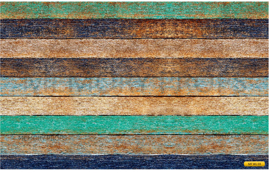 Green And Blue Wooden Backdrop