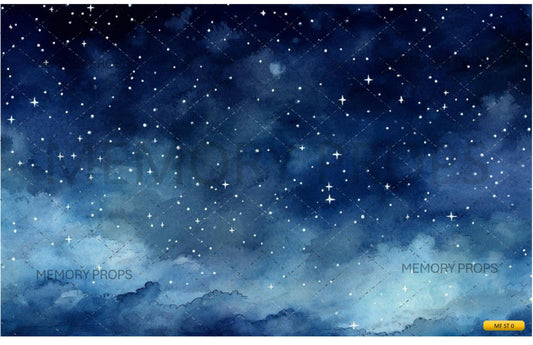 Fabric Backdrop-Night Effect With Stars Backdrop