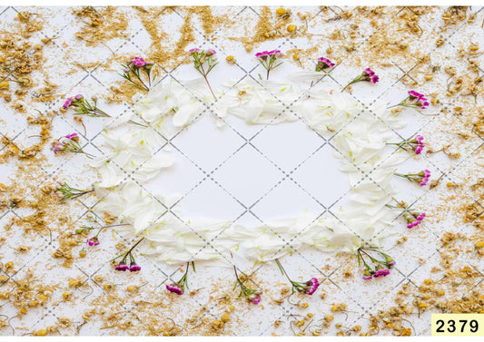 White Roses Pink Flower Backdrop