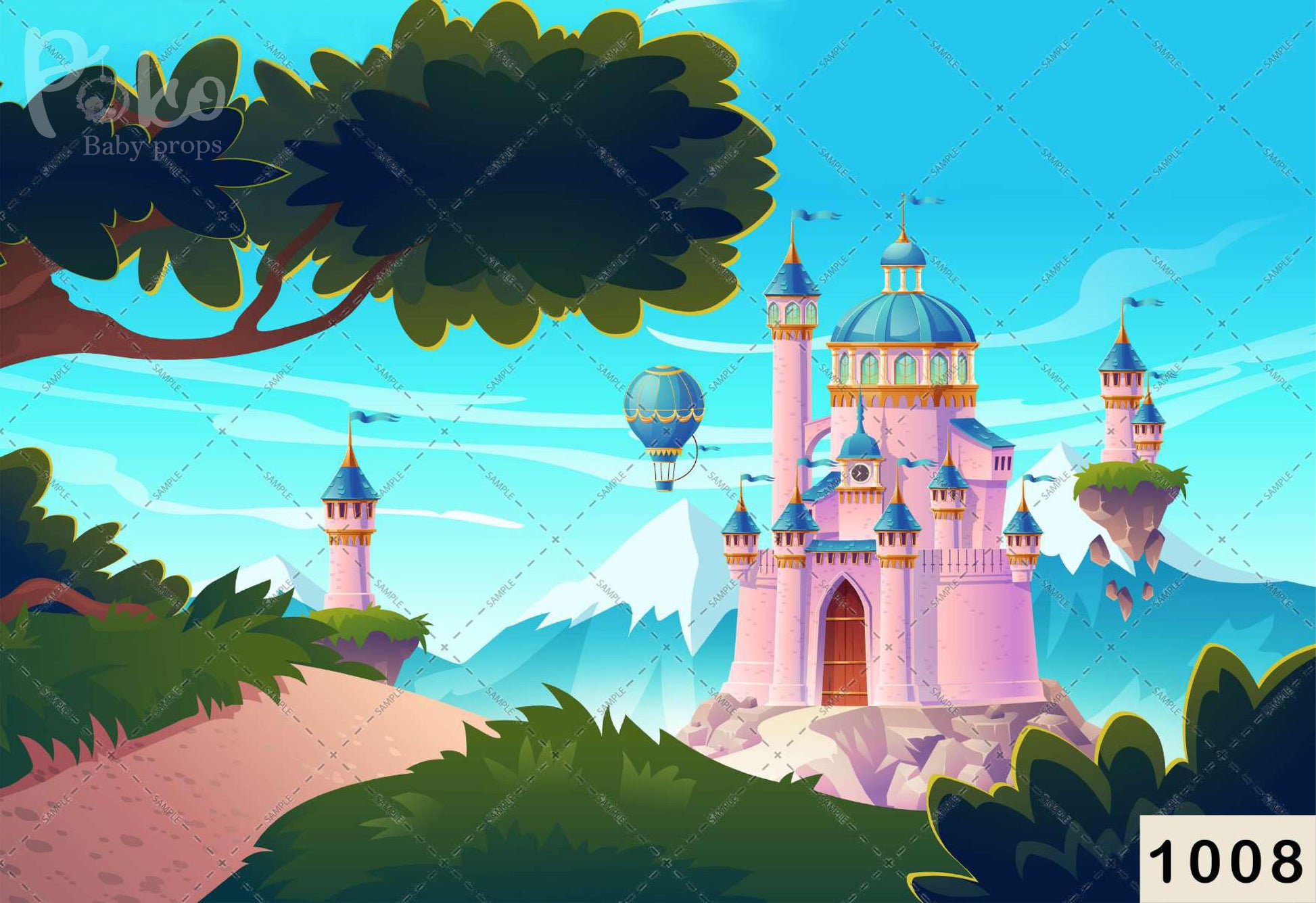 Pink Castle Backdrop