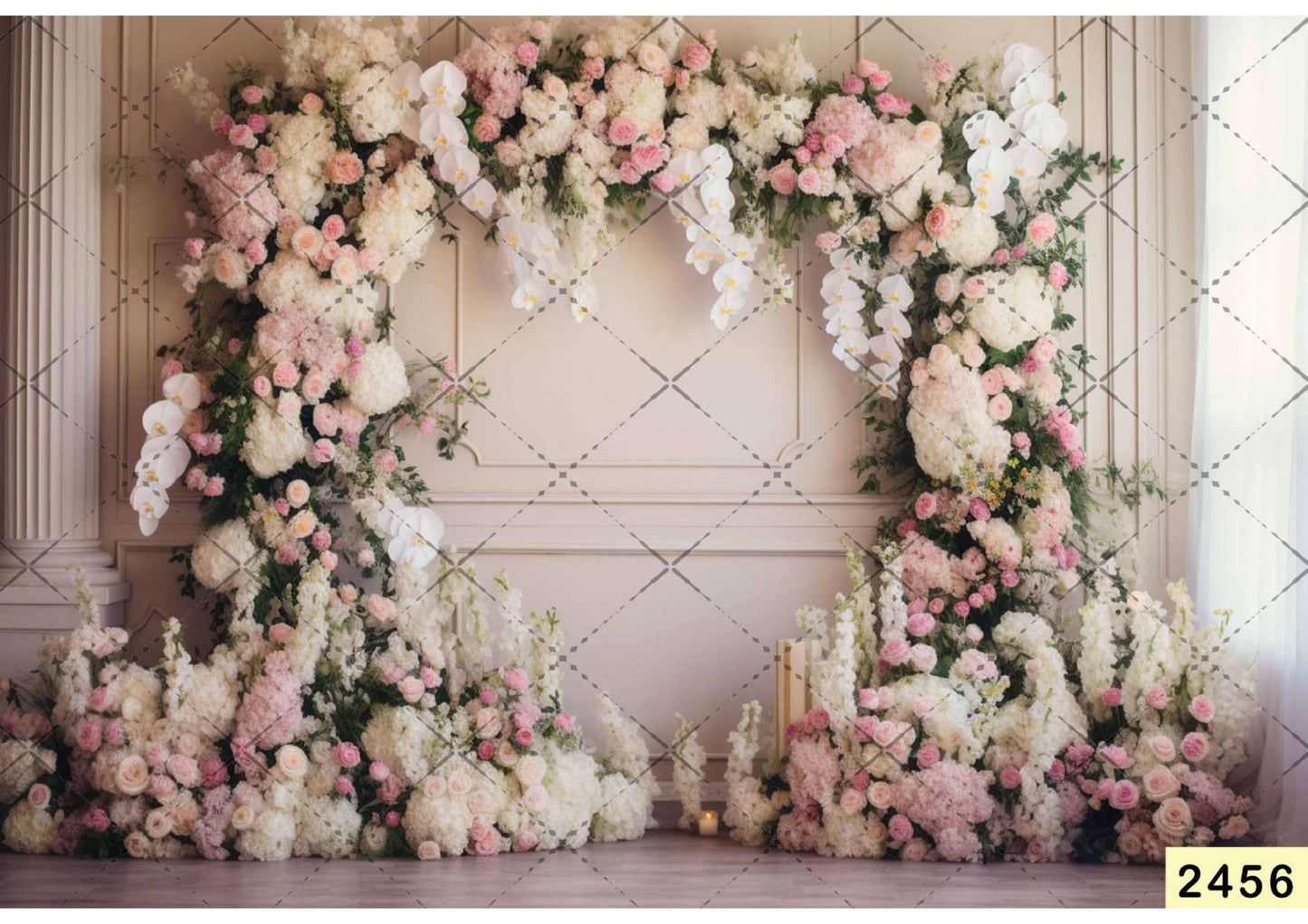 Creeper White Flower Backdrop