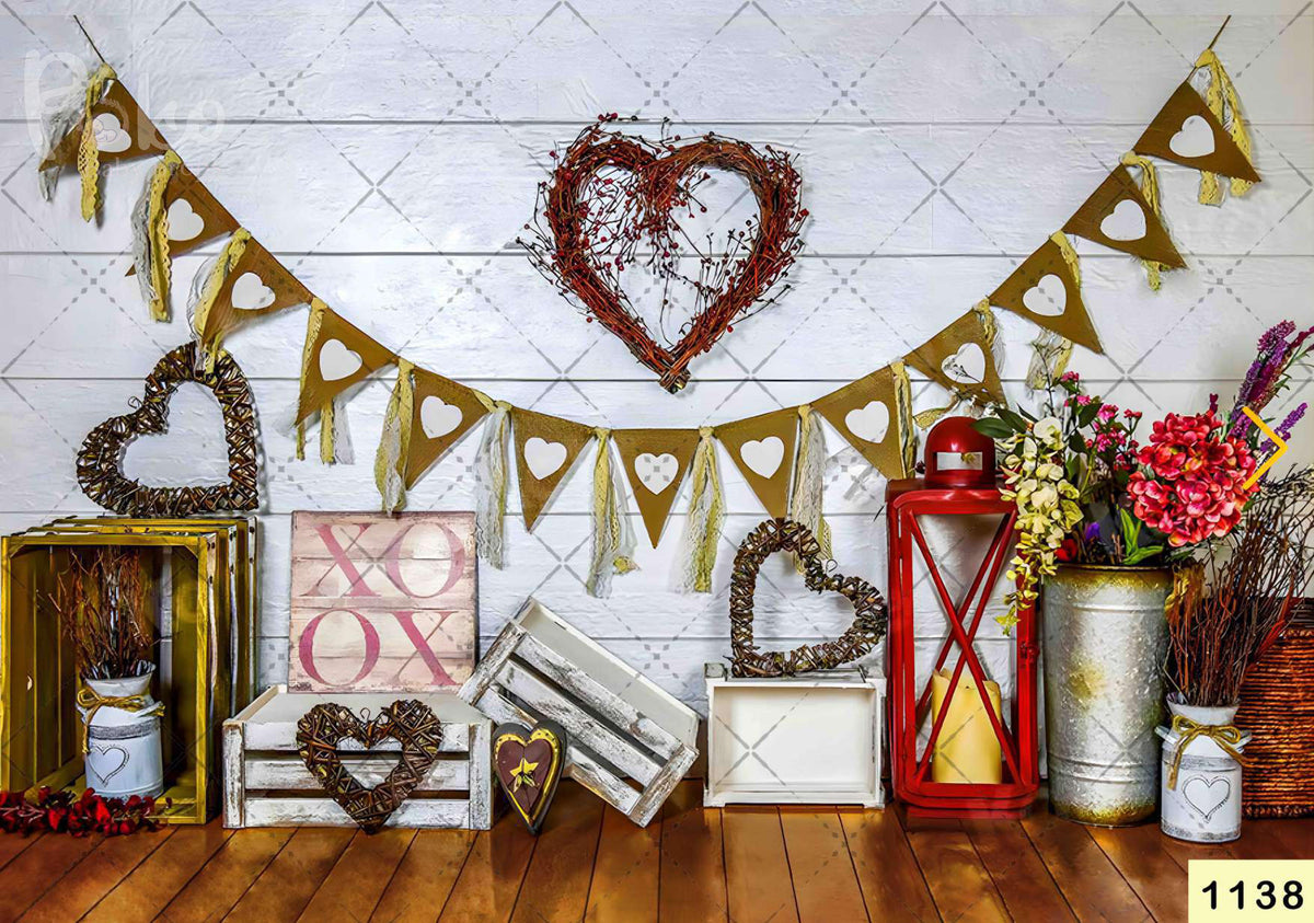 Red Heart Backdrop