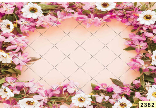 Pink and white Lilly Flower Backdrop