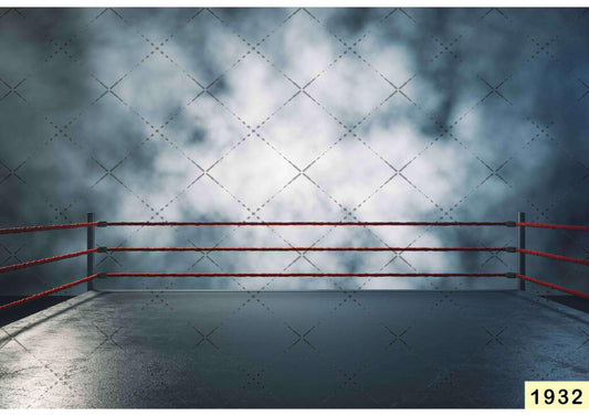 Fabric backdrop-Boxing Ring Foggy Backdrop