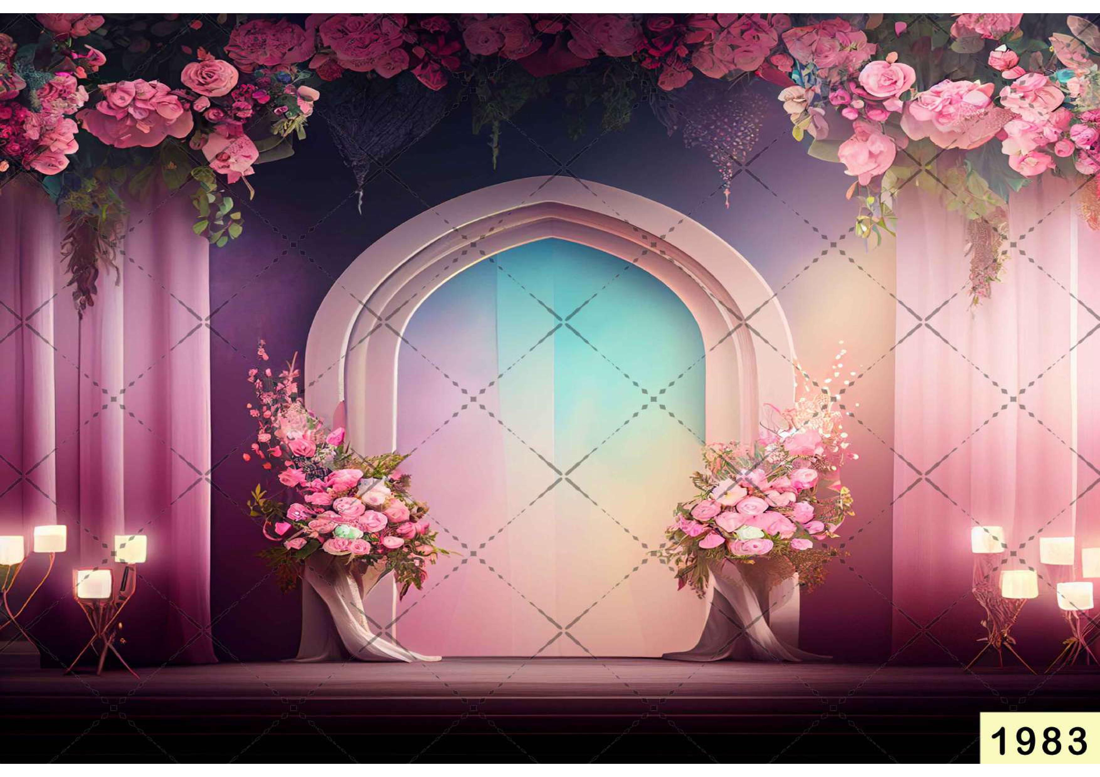 Flower Rose Arch babyphotoshoot Backdrop