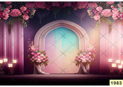 Flower Rose Arch babyphotoshoot Backdrop