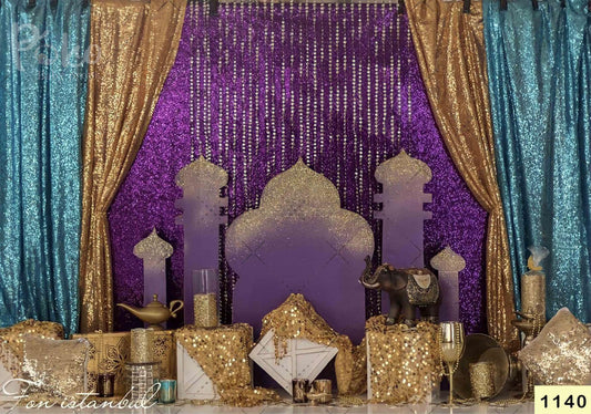 Fabric backdrop-Purple Aladdin Backdrop