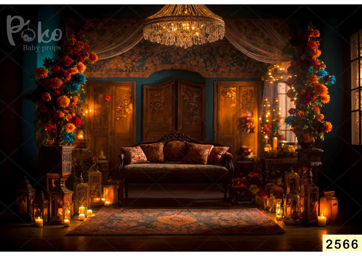 Middle Pillar Creeper Floral Backdrop