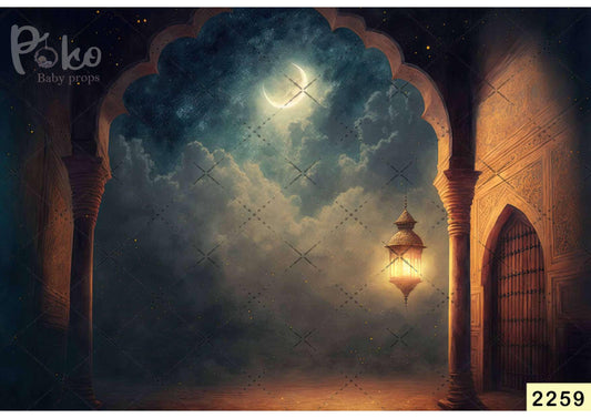 Fabric backdrop-Night Arabic Backdrop