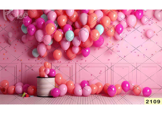 Fabric backdrop- Light Pink Balloon Backdrop