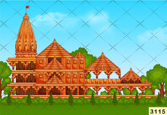 Temple Shree Ram Backdrop