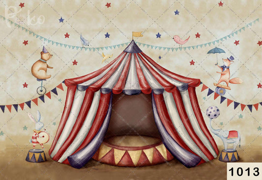 Fabric backdrop-Circus Tent Backdrop