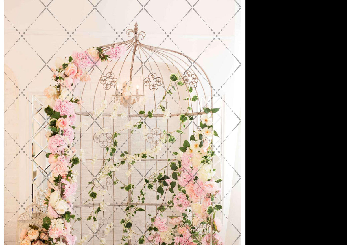 Pink Rose Arch Backdrop