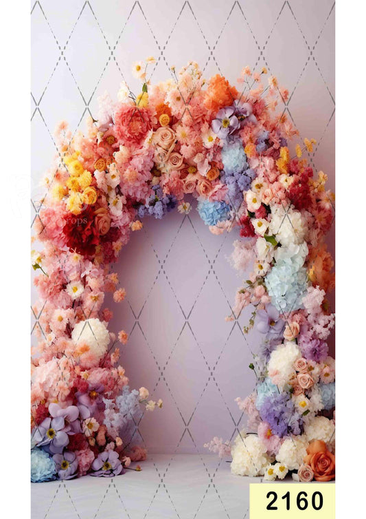 Fabric backdrop-Arch Cover Flower Backdrop