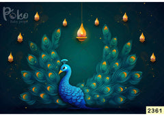 Peacock Lamp Backdrop