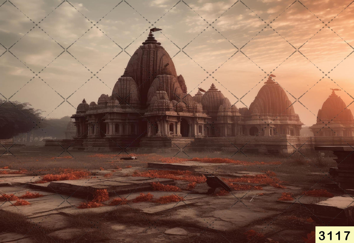 Sunrise Temple Backdrop