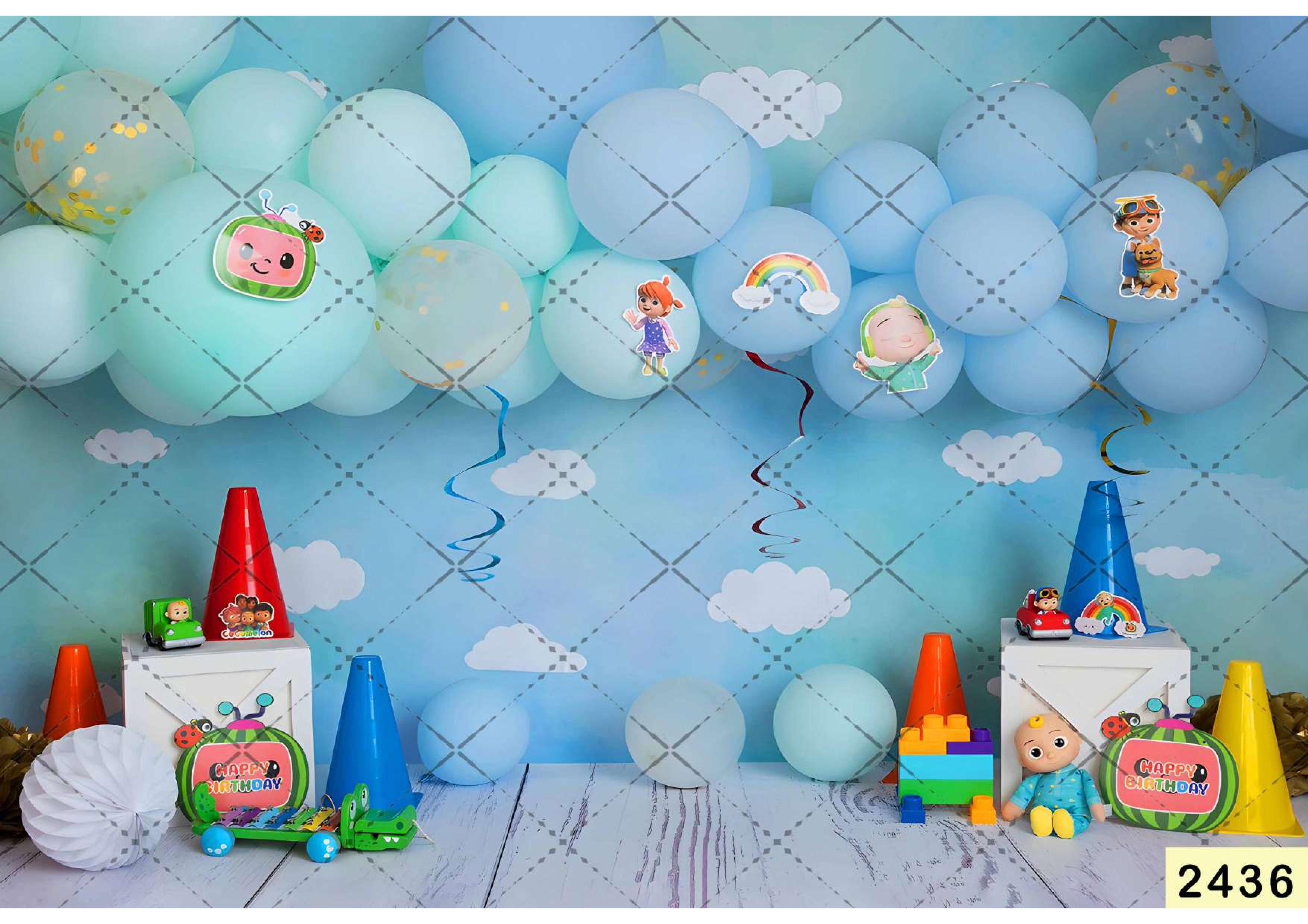 Cocomelon Birthday babyphotoshoot Backdrop