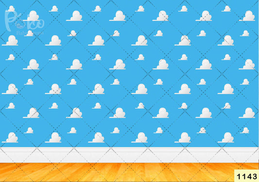 Fabric backdrop-Sky With Cloud Backdrop