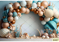 Mermaid Shell Birthday Backdrop