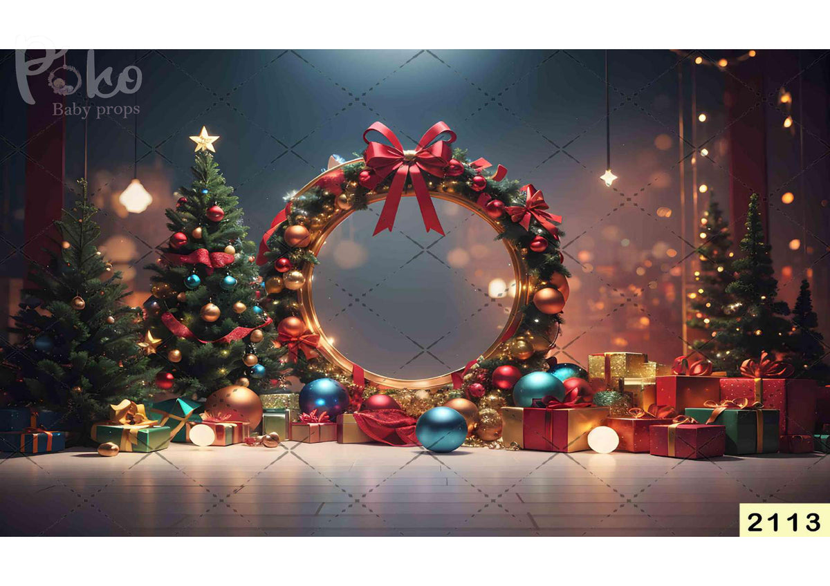 Christmas Decoration babyphotoshoot Backdrop