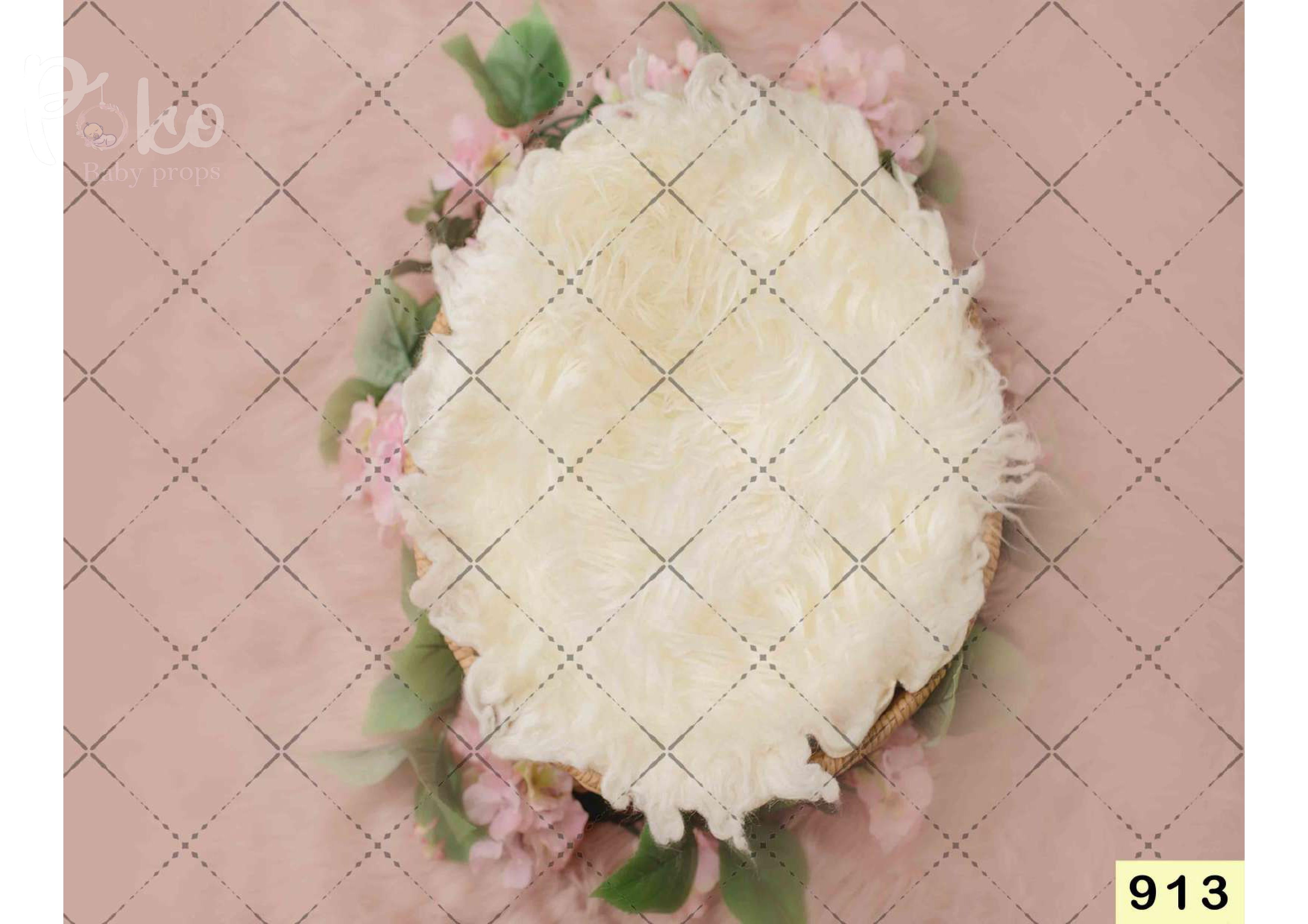 Pink Flower Creeper Cover Backdrop