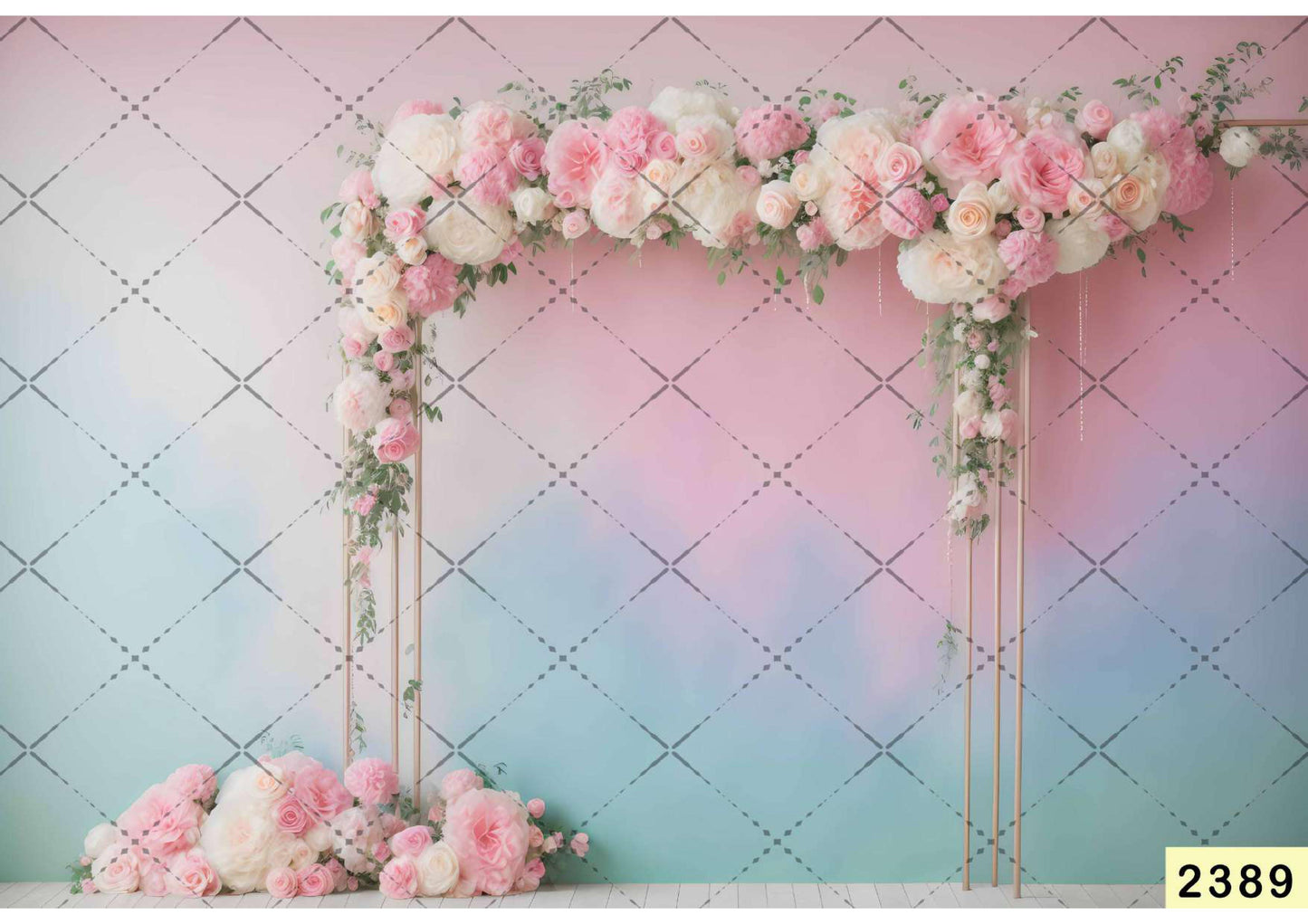 Light Pink Flower Decoration  Backdrop