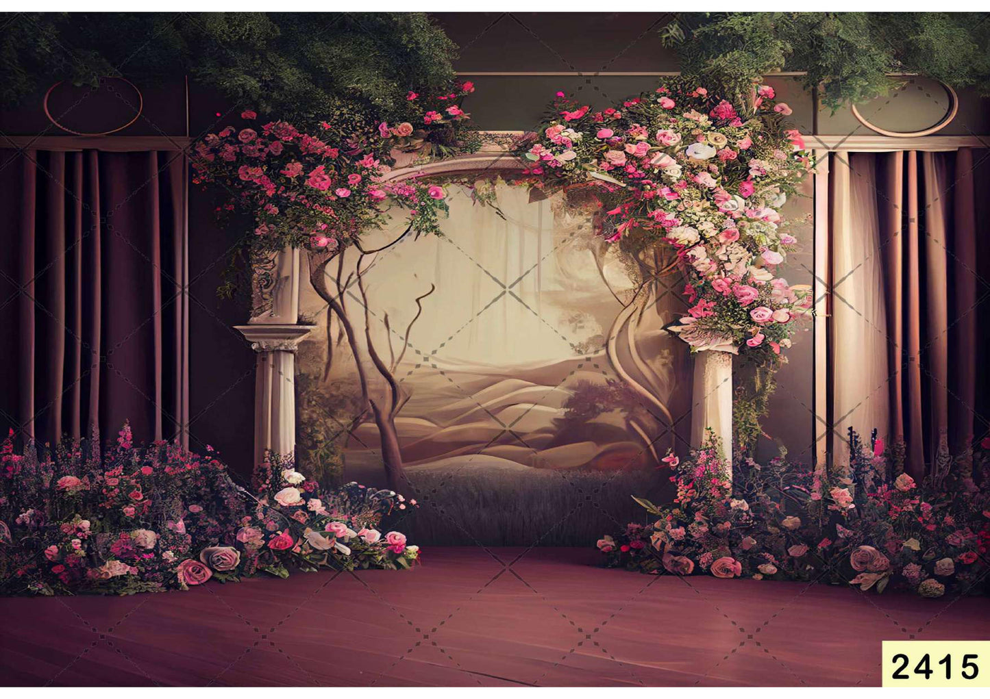 Arch Flowers Backdrop