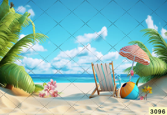 Beach Relaxing Place babyphotoshoot Backdrop