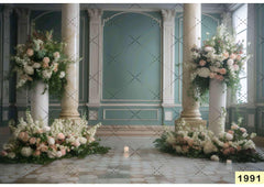 White Flower window Backdro