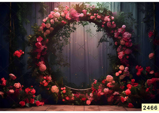 Fabric Backdrop-Dreamcatcher Pink Flowers Backdrop