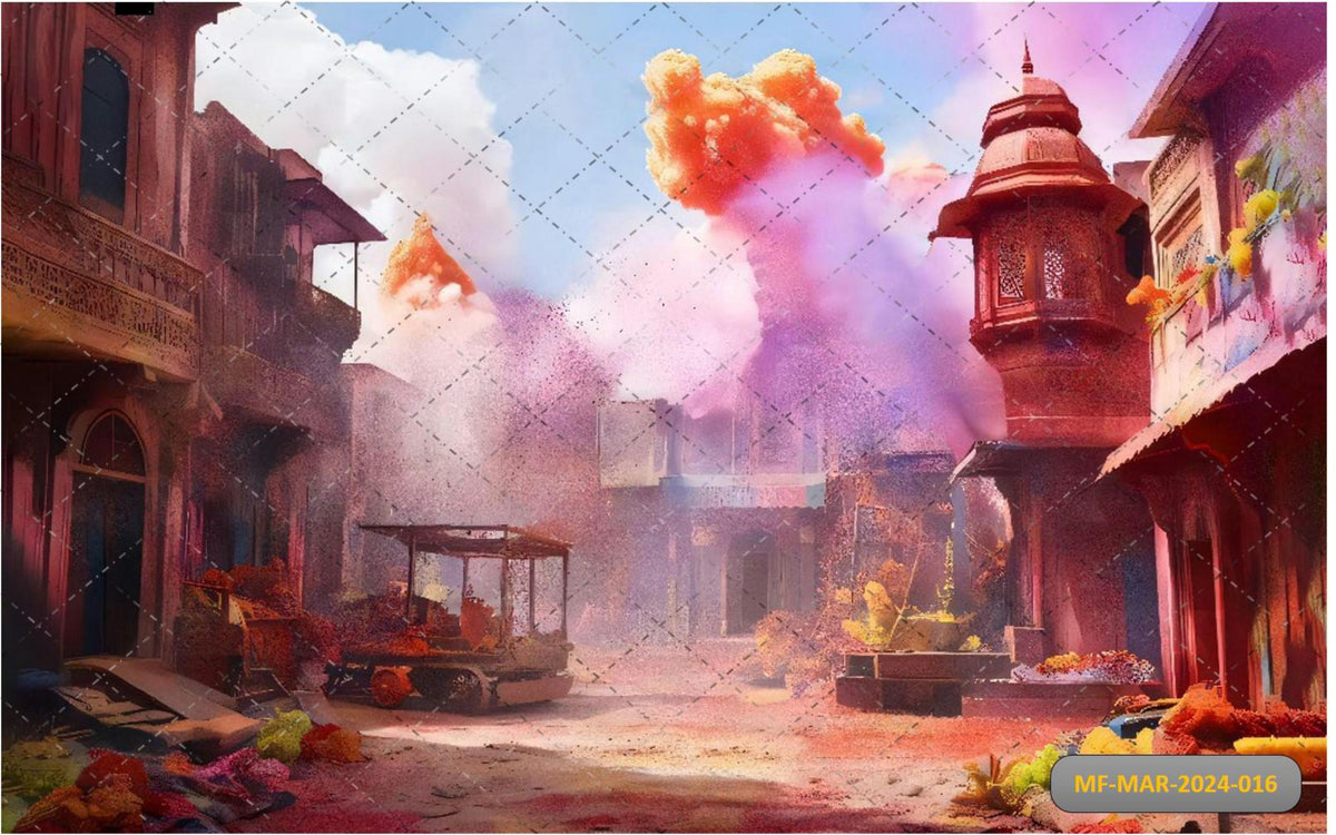 Royal Holi In Udaipur babyphpotoshoot Backdrop