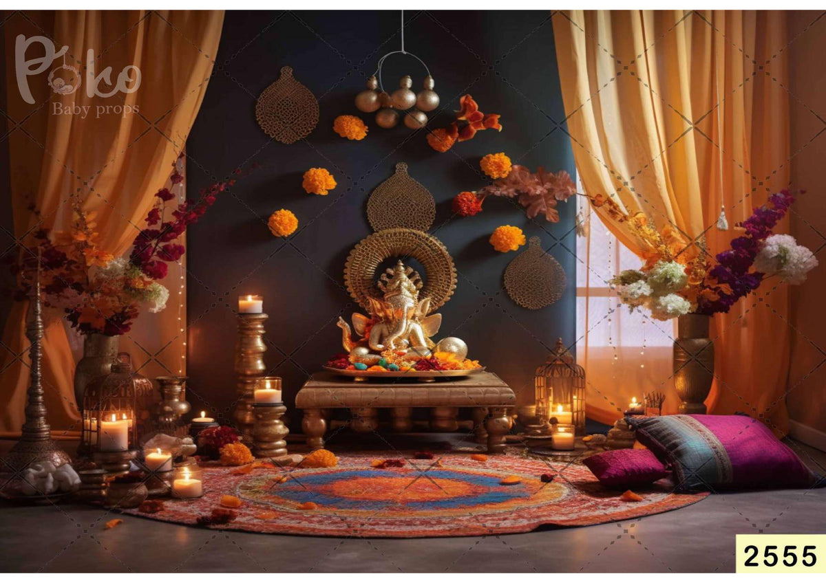 Diwali Celebration babyphotoshoot Backdrop