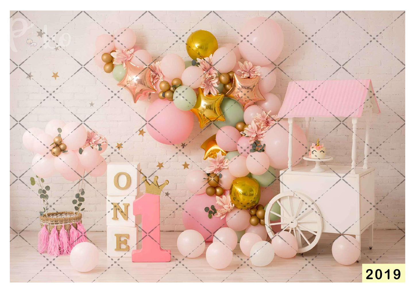 Peach Pink Balloon Backdrop