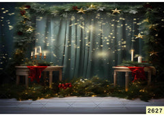 Golden Spot Light Christmas Backdrop