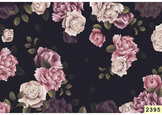Fabric Backdrop-Pink Flower Dark Backdrop