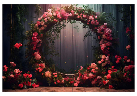 Fabric backdrop-Rose Creeper Flower Backdrop