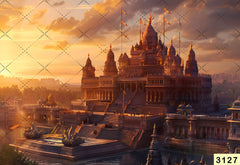 Sunrise Fort Temple Backdrop