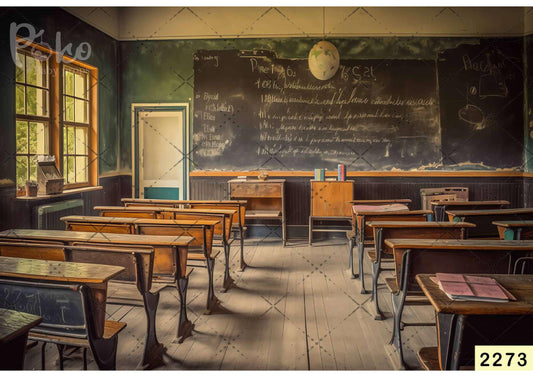 Fabric backdrop-Old Classroom Backdrop