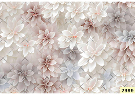 Fabric Backdrop-Silver Flower Backdrop