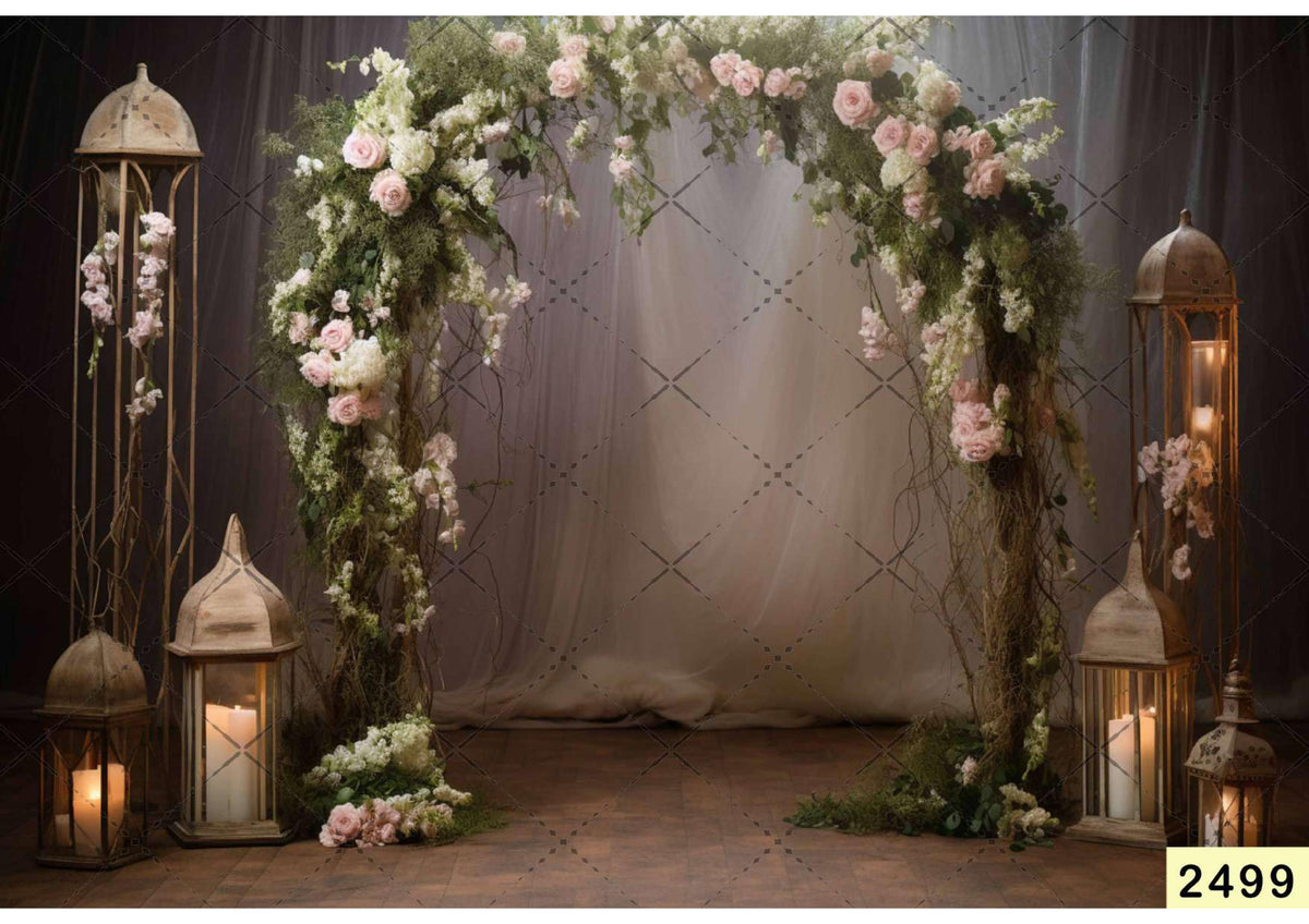 Lantern Floral Backdrop