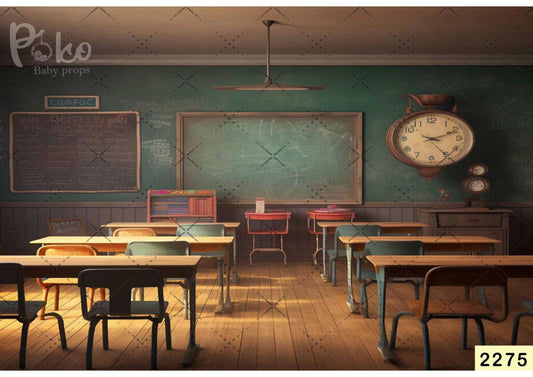 Fabric backdrop- Vintage Classroom Backdrop
