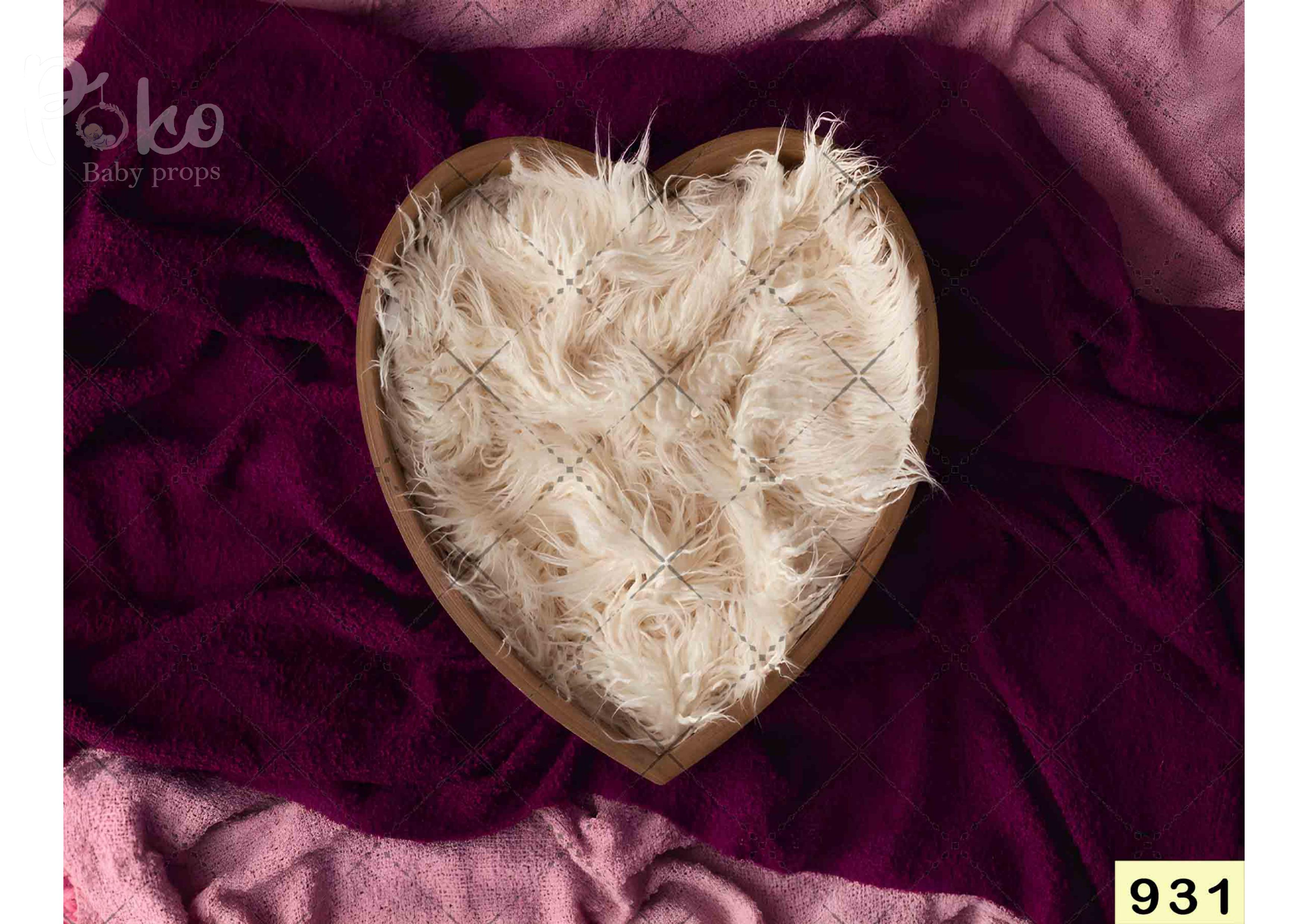 Heart Fur With Pink Backdrop