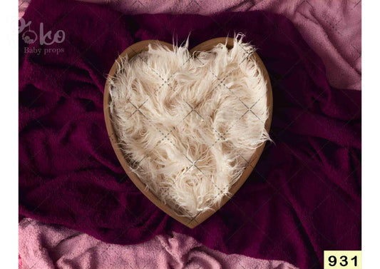 Fabric backdrop-Heart Fur With Pink Backdrop