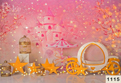 Fantasy Castle With Carriage babyphotoshoot Backdrop