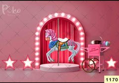 Carousel Horse Set babyphotoshoot Backdrop