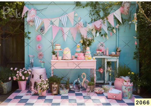 Fabric backdrop-Pink Party Backdrop