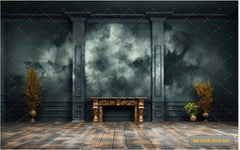 Dark blue Cloud Room Backdrop