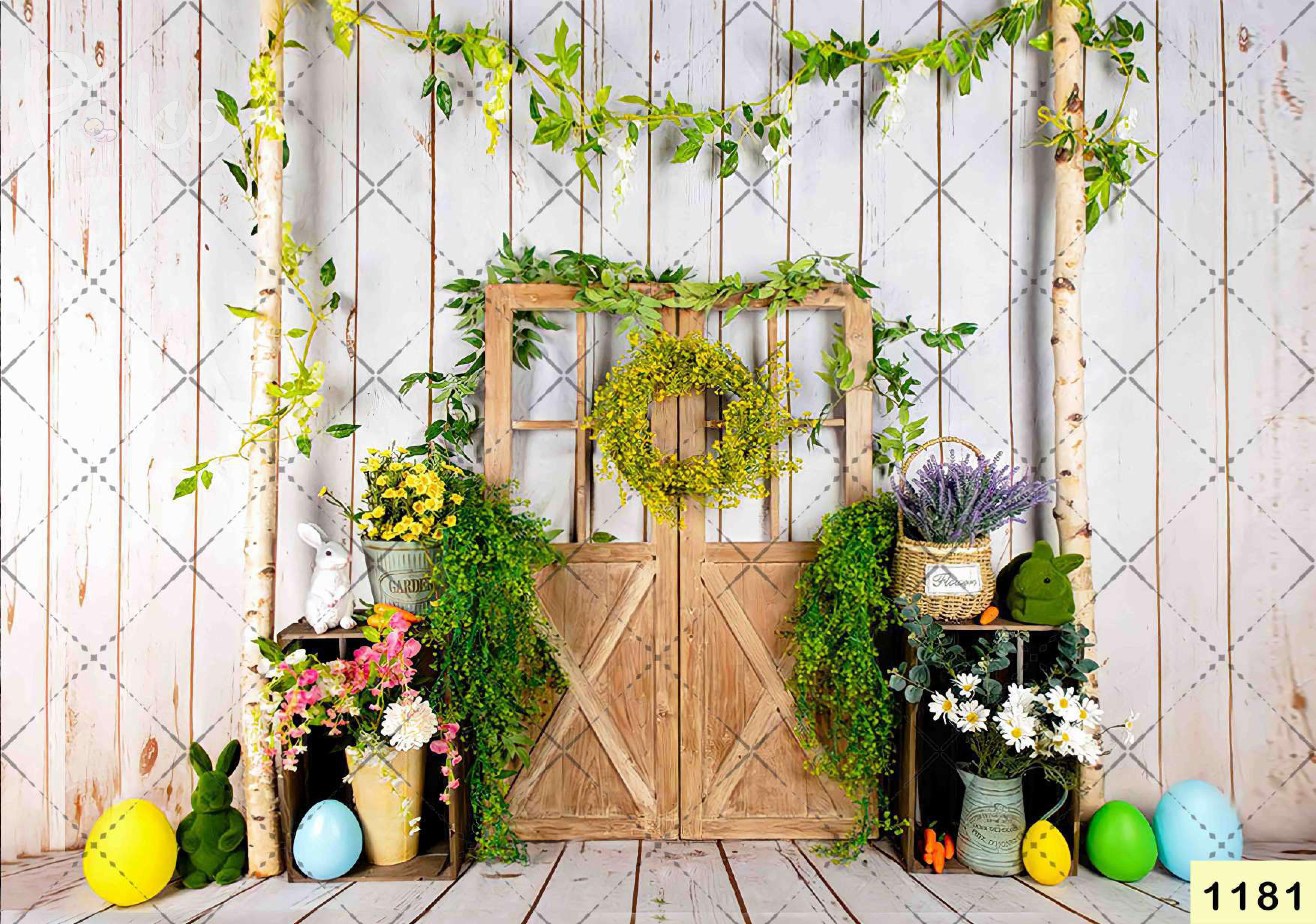 Easter Garden babyphotoshoot Backdrop