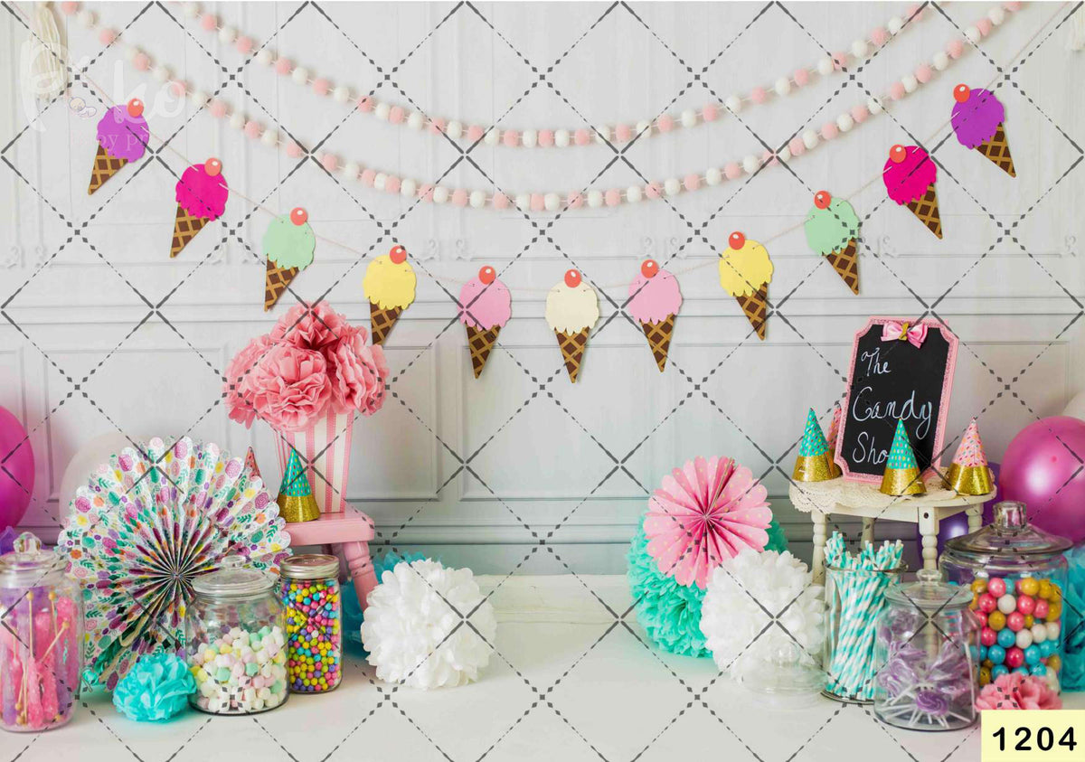 Cake Smash Candy babyphotoshoot Backdrop