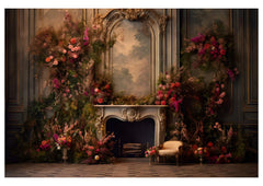Creeper Red Flower Backdrop